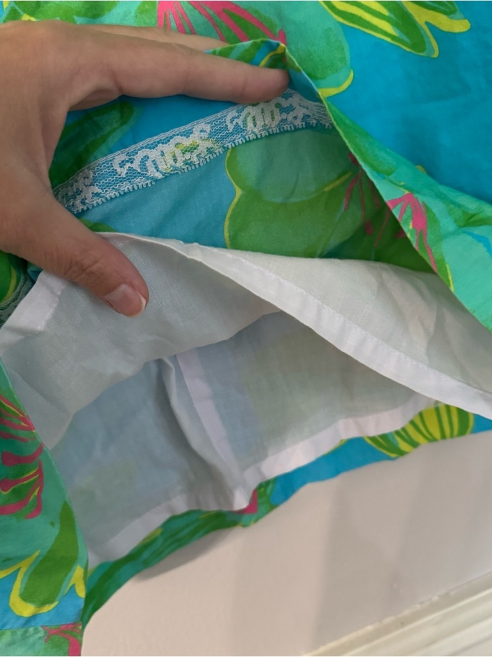 Lilly Pulitzer Girls Sleeveless Green, Blue, Pink Floral Dress Sz 10 GUC - Picture 4 of 7